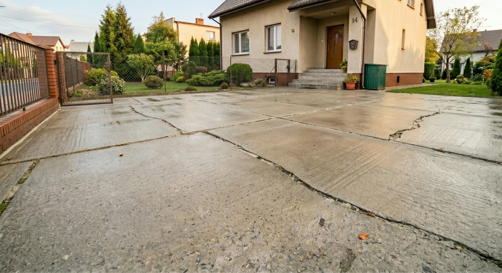 Podjazd z  kostki po usunięciu plam z  oleju STmaster