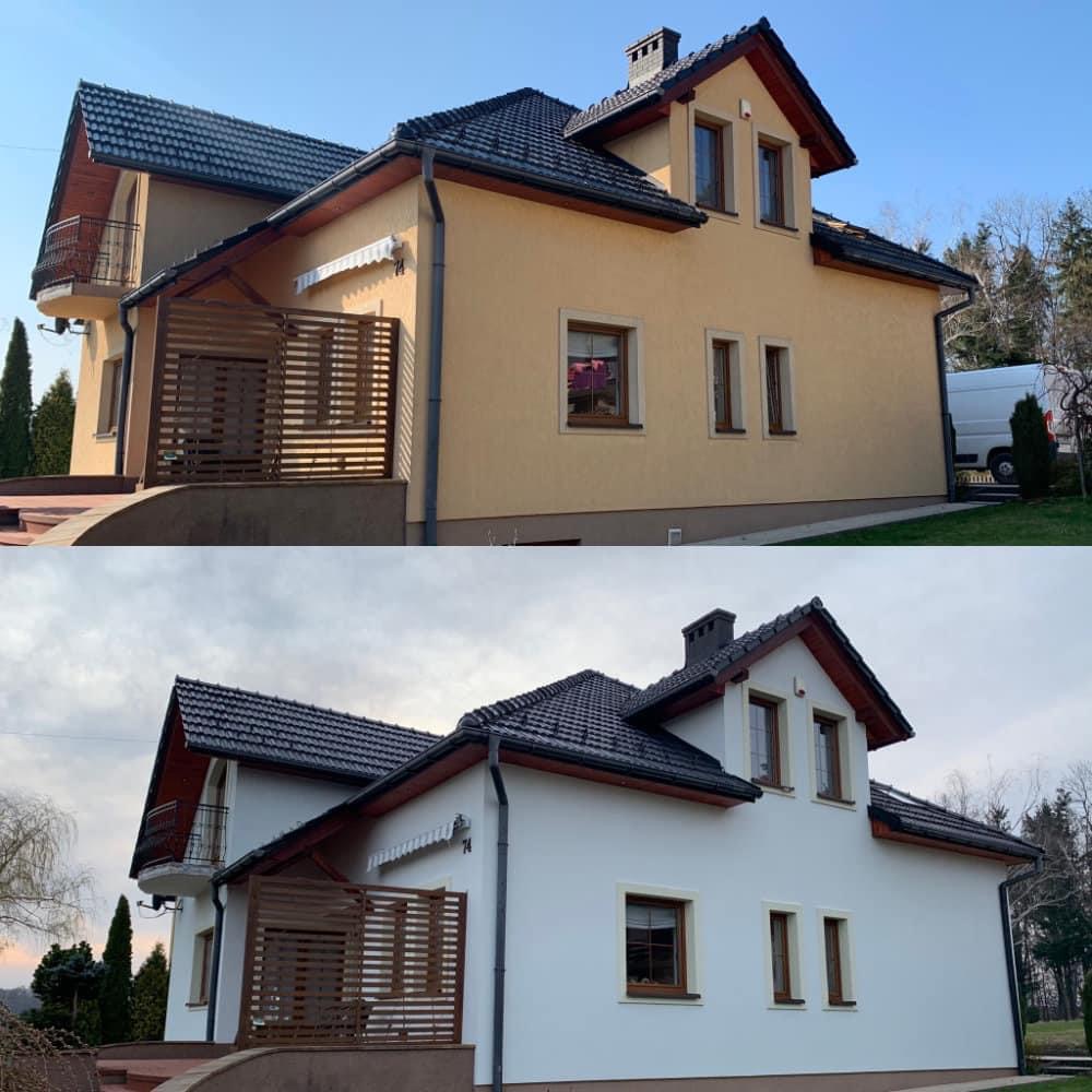 Mycie i malowanie elewacji domu - przed